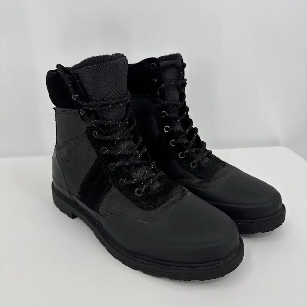 Hunter Waterproof Commando Boots, Black, Mens US 8
